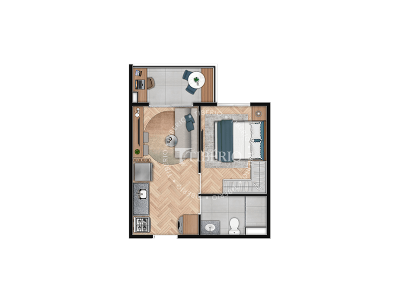 1 dorm. 29,46m²