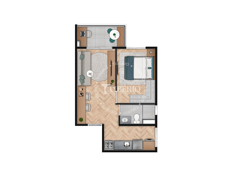 1 dorm. 35,35m²