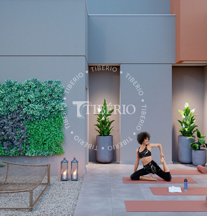 Yoga e Lounge Zen <br>Uso Exclusivo Residencial. Perspectiva artística.