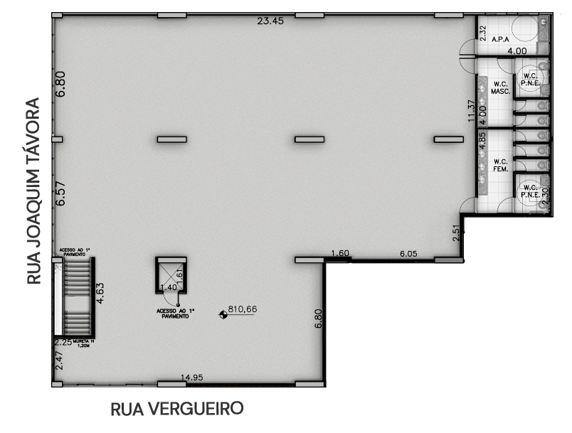 Loja 1 - 595,99m² (1º andar)